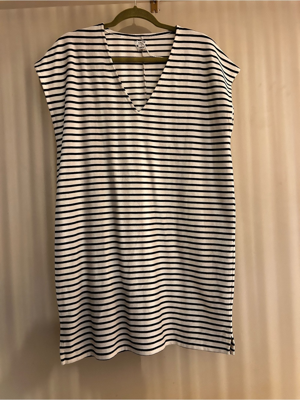 J. Crew Classic navy/white short dress NWOT